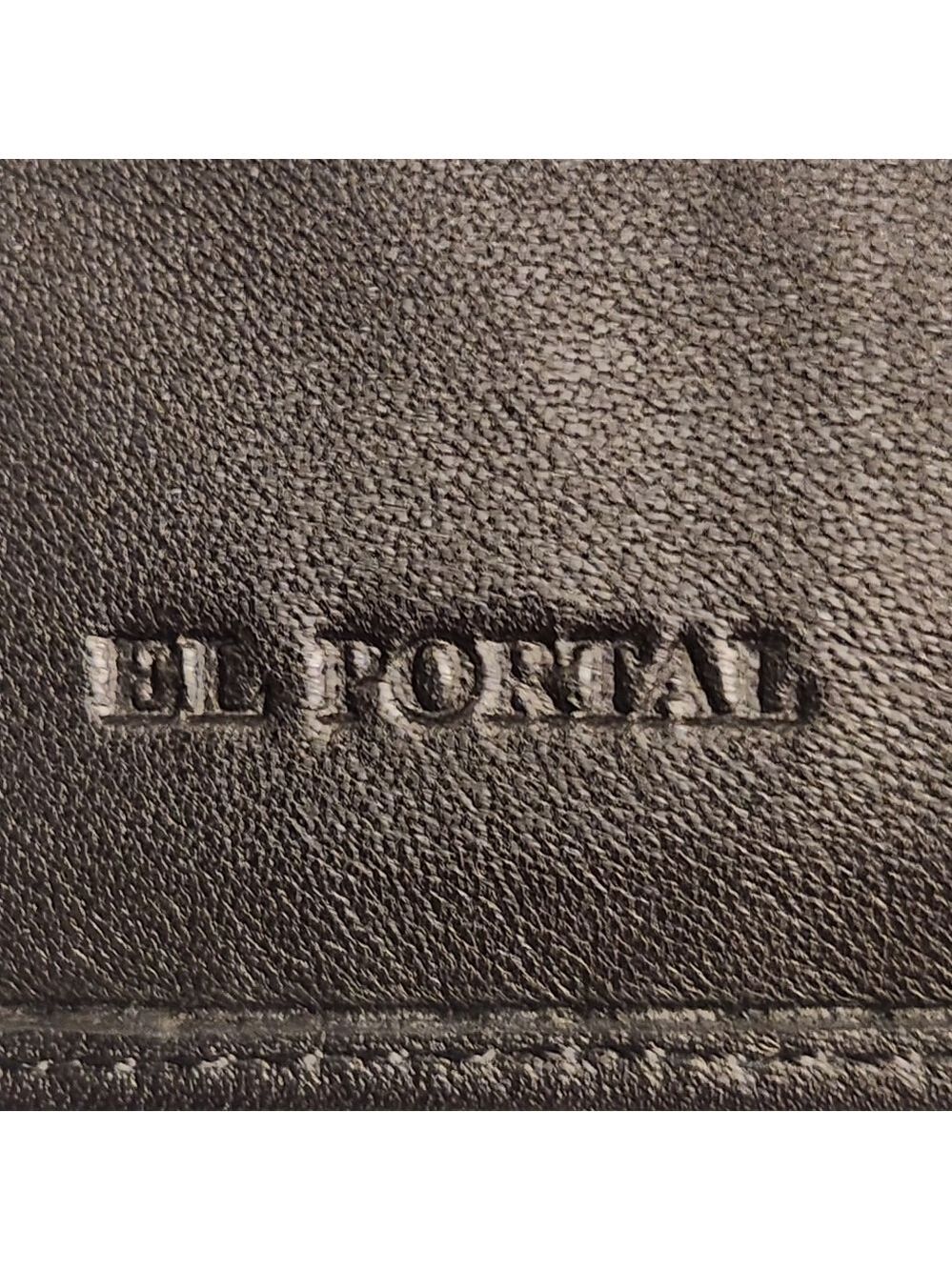 El Portal Black Leather  Travel Wallet Organizer Checkbook Passport Credit Cards - Picture 6 of 13